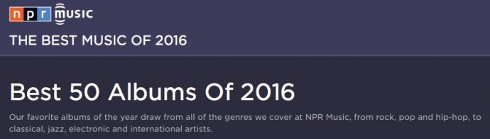 LISTMANIA 2016 METAL NAMES ON YEAR END LISTS FROM ROLLING STONE AND NPR NO CLEAN SINGING